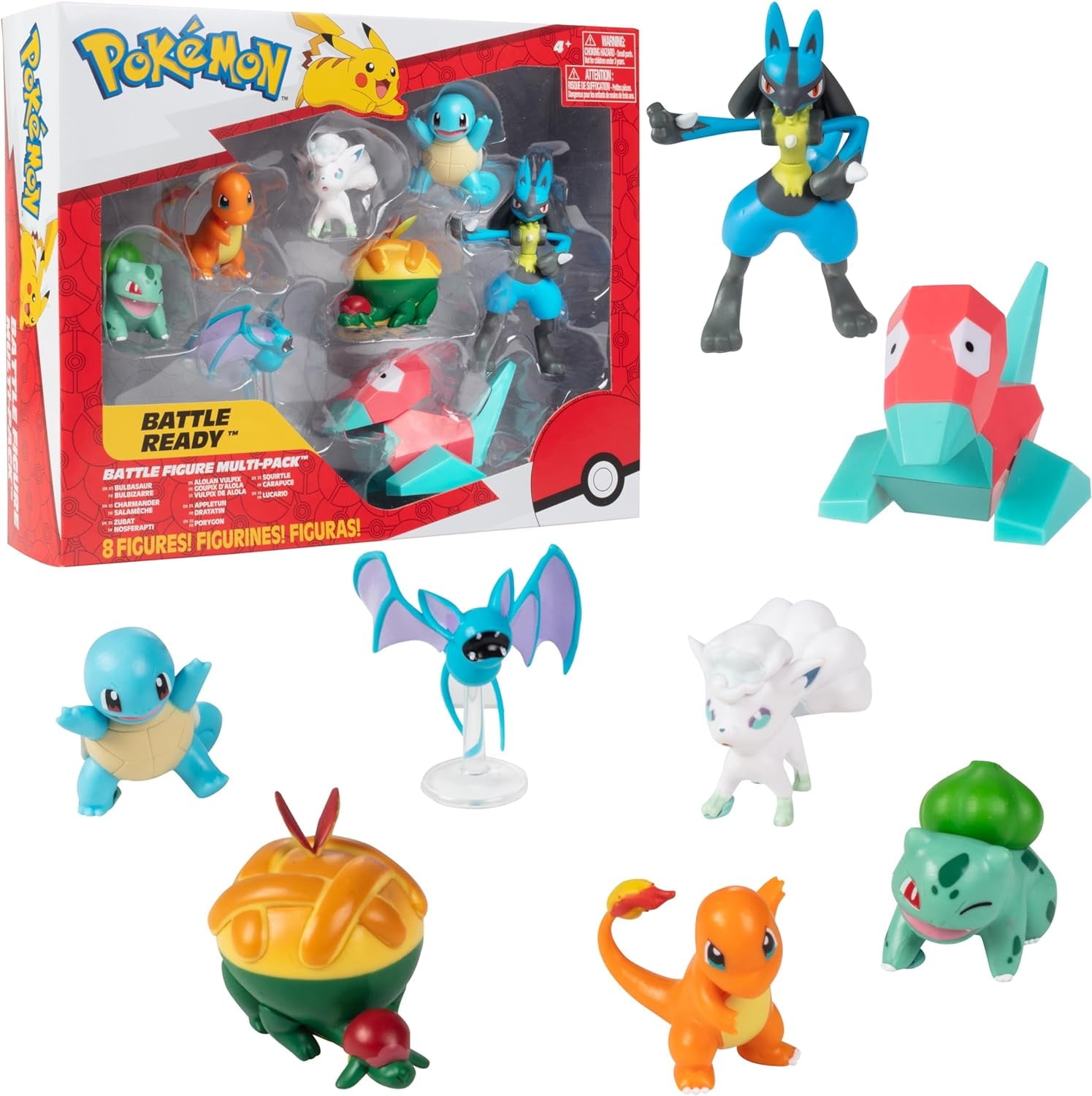 Pokemon Battle Ready! Multi-Pack Action Figure Set, 8 Pieces, Age 2+